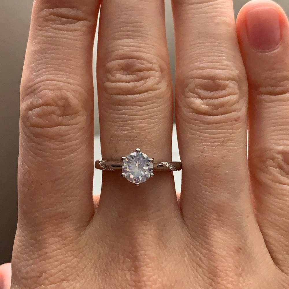 Gorgeous 925 Silver Ring Women White Sapphire - Picture 7 of 8